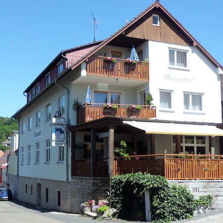 Restaurant - Pension Herrgottstal クレーグリンゲン エクステリア 写真